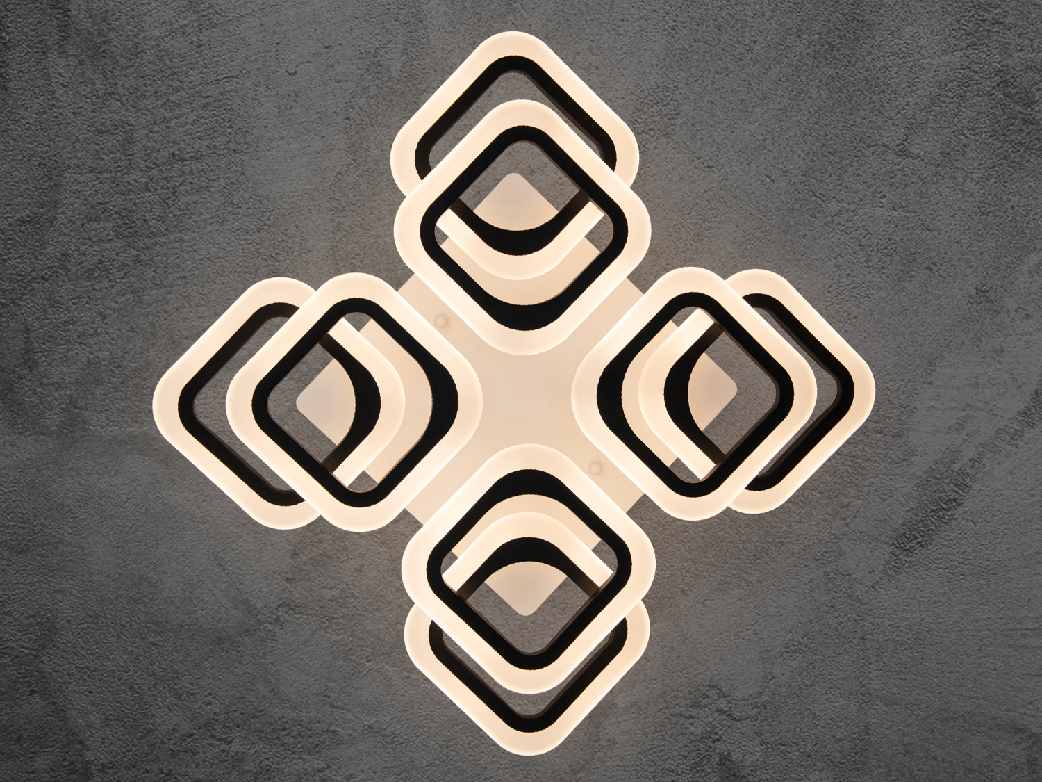 led люстра у вітальню з нічником (з димером), з пультом підходить на площу приміщення приблизно 12кв. м