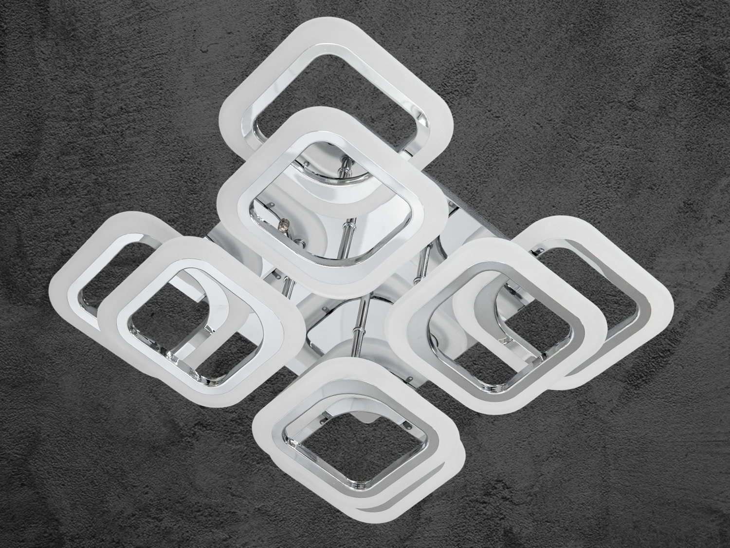 Квадратна ЛЕД люстра в дитячу з диммером, з пультом підходить на площу приміщення приблизно 10кв.м. Застосовується для зали, вітальні, кухні, спальні, їдальні, дитячої, так як немає елементів, що бються. 