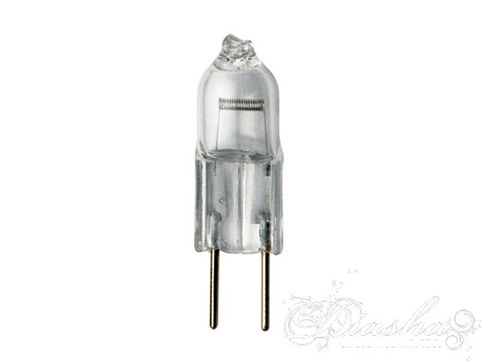 &nbsp;&nbsp;&nbsp;Галогенная лампа — лампа накаливания, в баллон которой добавлен буферный газ: пары галогенов (брома или йода). Это повышает время жизни лампы до 2000—4000 часов, и позволяет повысить температуру спирали. При этом рабочая температура спирали составляет примерно 3000 К.
&nbsp;&nbsp;&nbsp;Добавление галогенов предотвращает осаждение вольфрама на стекле, при условии, что температура стекла выше 250 °C. По причине отсутствия почернения колбы, галогенные лампы можно изготавливать очень компактными. Малый объём колбы позволяет, с одной стороны, использовать большее рабочее давление (что опять же ведёт к уменьшению скорости испарения нити) и, с другой стороны, без существенного увеличения стоимости заполнять колбу тяжёлыми инертными газами, что ведёт к уменьшению потерь энергии за счёт теплопроводности. Всё это увеличивает время жизни галогенных ламп и повышает их эффективность. Компактность галогеновых ламп дает большую свободу в дизайне светильников, ведь больше не нужно прятать громоздкую 