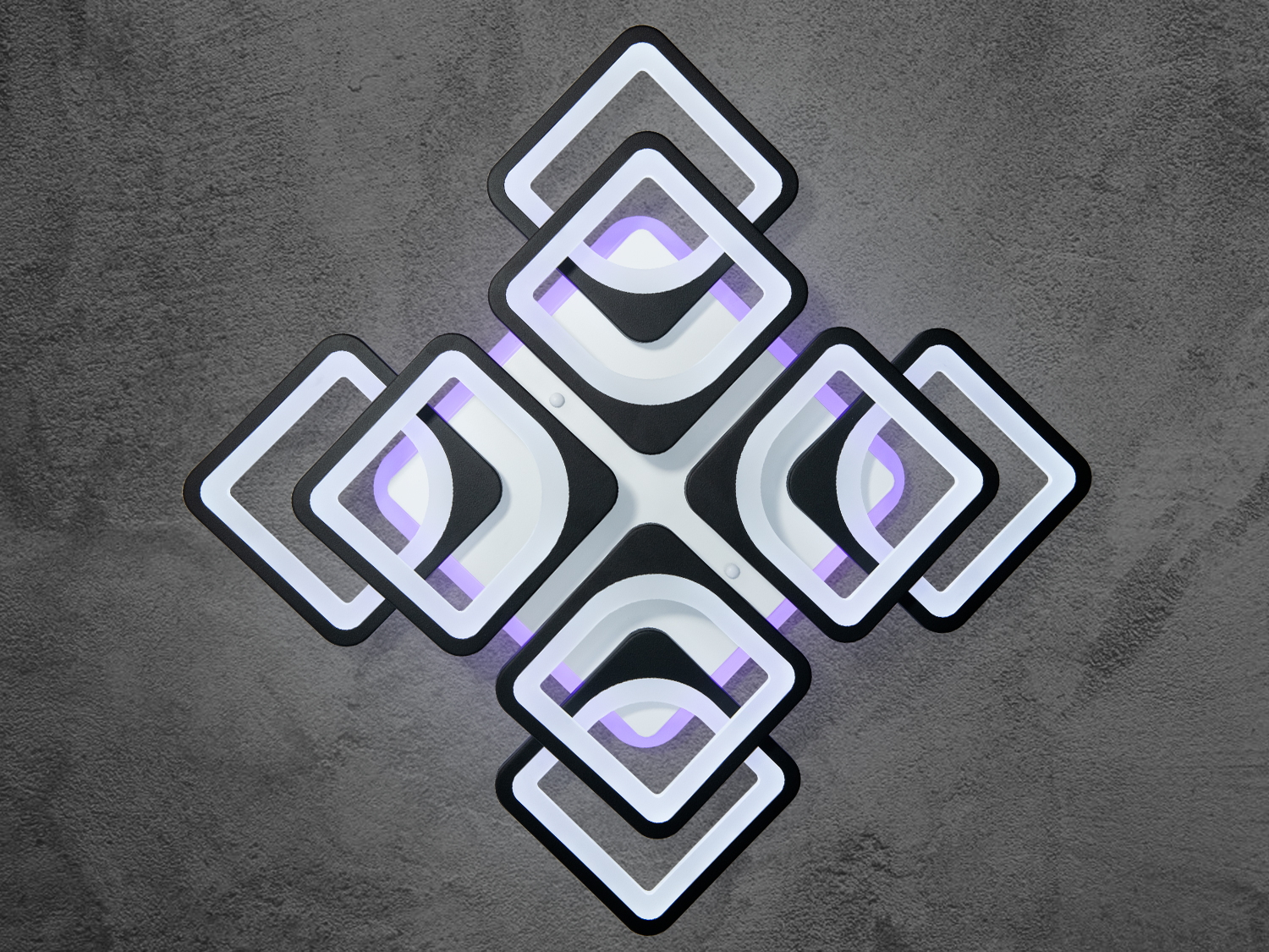 Світлодіодна люстра у вітальню з LED підсвічуванням, з пультом, з димером підходить на площу приміщення приблизно 16 кв.м. Підходить також для віталень, для залів, спалень і холів, в дитячу кімнату, тому що відсутні елементи, що б