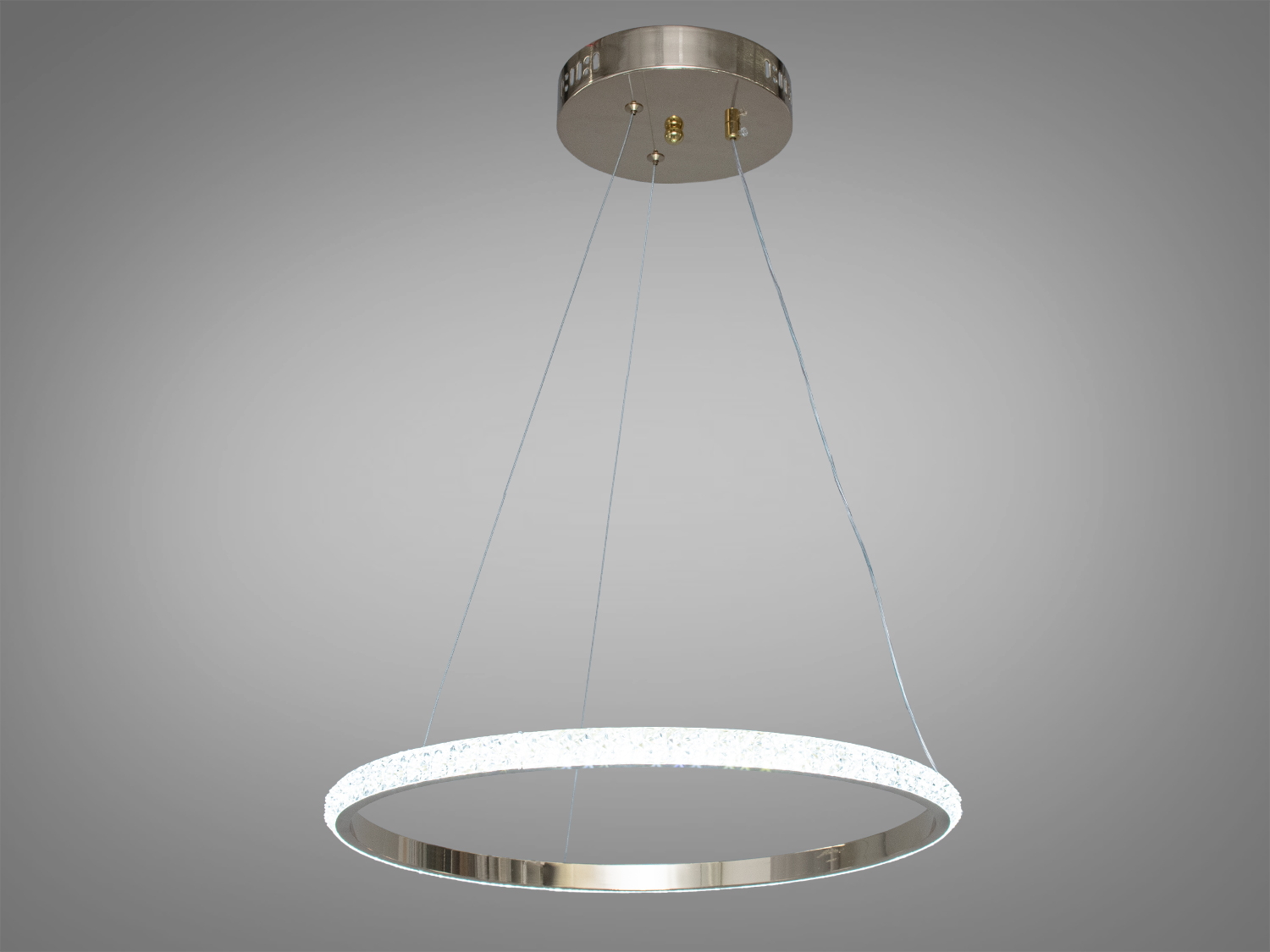 LED люстра-підвіс MD77077-G-400 в золоті, 30W, ідеальна для невеликих приміщень до 5 кв.м. Три режими освітлення.