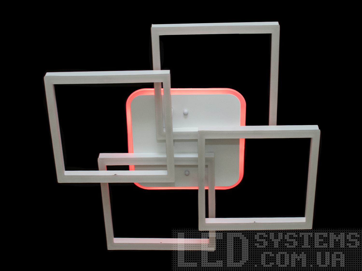 Стельова світлодіодна люстра квадратами з підсвічуванням, пультом, з димером підходить на площу приміщення приблизно 17 кв.м.
Світлодіодна люстра має кілька режимів: холодний 6400К, нейтральний 4500К, теплий 2700К, кольорове підсвічування, суміщений режим &ndash; будь-яке основне світло плюс будь-який колір світлодіодного підсвічування. Регулювати яскравість люстри від 5 до 100% за допомогою пульта, що входить до комплекту.
Люстра світить яскраво, але не сліпить за рахунок матеріалу &ndash; акрилу, до того ж цей матеріал дуже міцний &ndash; його важко зашкодити. Застосовується для невеликого залу, вітальні, кухні, спальні, їдальні, дитячої, тому що відсутні елементи, що б'ються. Кріпиться до підвісних, натяжних, звичайних стель.