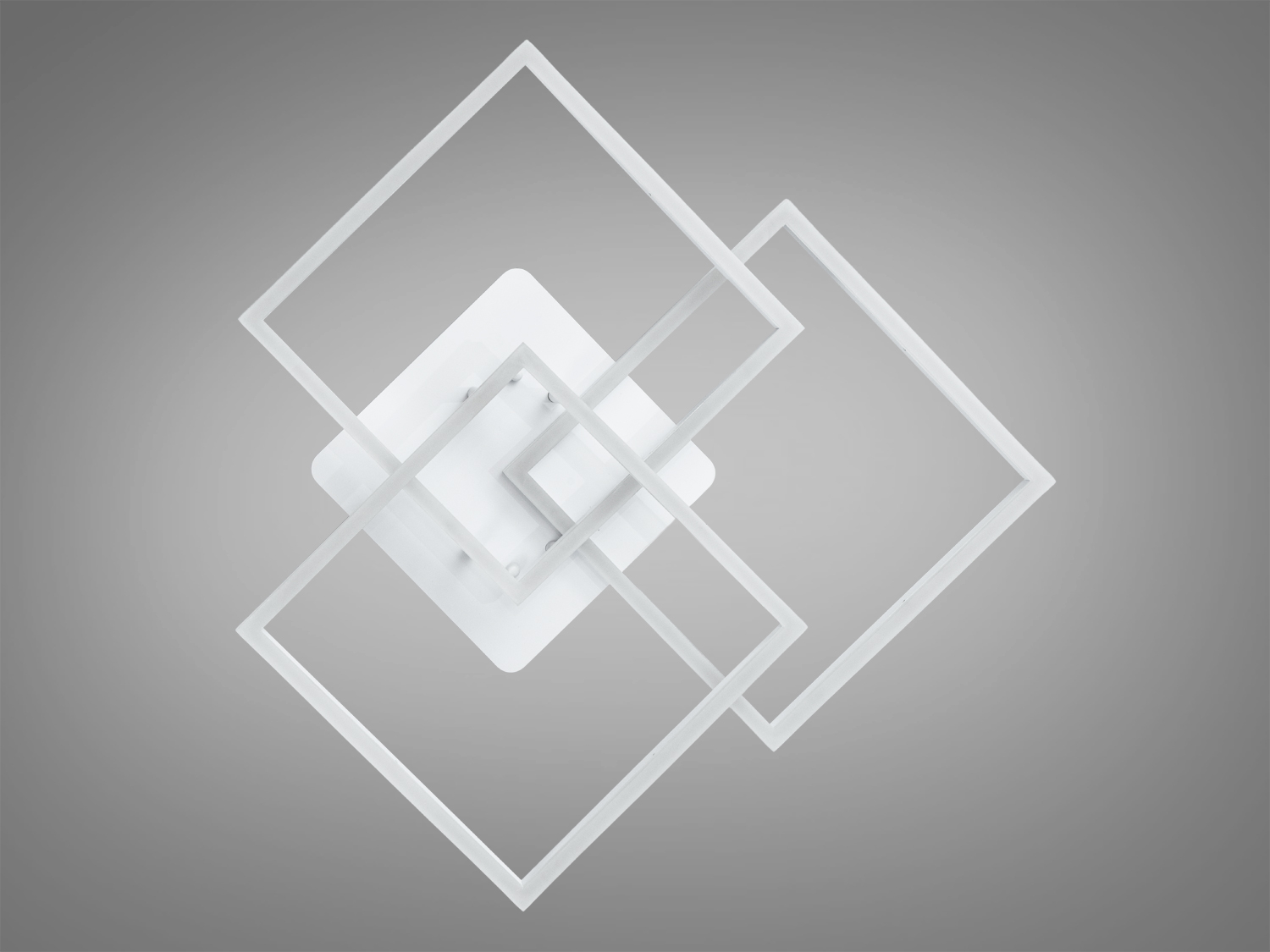 Світлодіодна стельова люстра MX11058 90 Вт біла з трьома квадратними рамками для рівномірного освітлення кімнат 15-17 м².