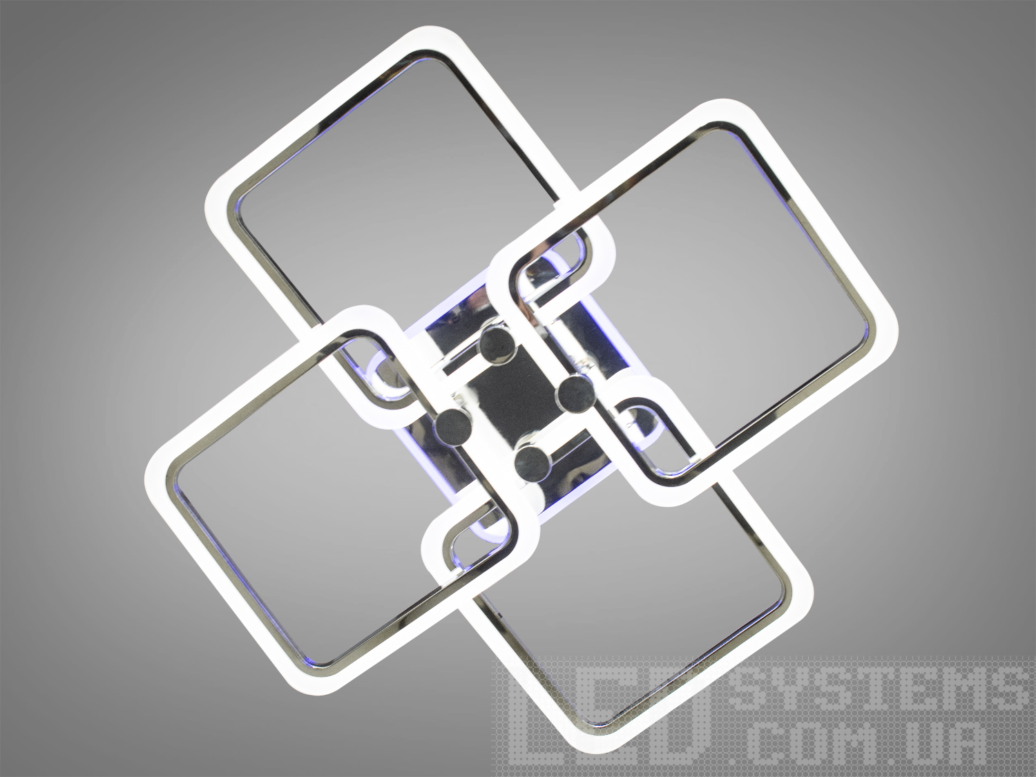 Універсальна LED-люстра з підсвічуванням, диммером, з пультом підходить на площу приміщення приблизно 16м2.
Світлодіодна люстра має кілька режимів: холодний 6400К, нейтральний 4500К, теплий 2700К, кольорове підсвічування, суміщений режим &ndash; будь-яке основне світло плюс будь-який колір світлодіодного підсвічування. Регулювання яскравості люстри від 5 до 100% відбувається за допомогою пульта дистанційного керування, що входить до комплекту.
Люстра світить яскраво, але не сліпить за рахунок матеріалу &ndash; акрилу, до того ж цей матеріал дуже міцний &ndash; його важко пошкодити. Застосовується для невеликого залу, вітальні, кухні, спальні, їдальні, дитячої, тому що відсутні елементи, що б'ються. Кріпиться до підвісних, натяжних, звичайних стель.