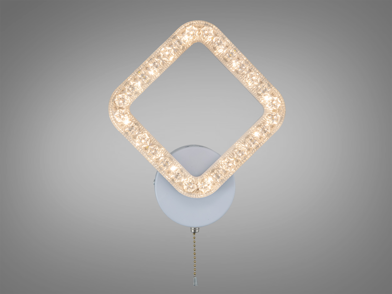 LED бра Diasha 17 Вт біле з регульованою температурою світла і ланцюжком для зручного керування. Ідеально для спальні та сучасних інтер’єрів.