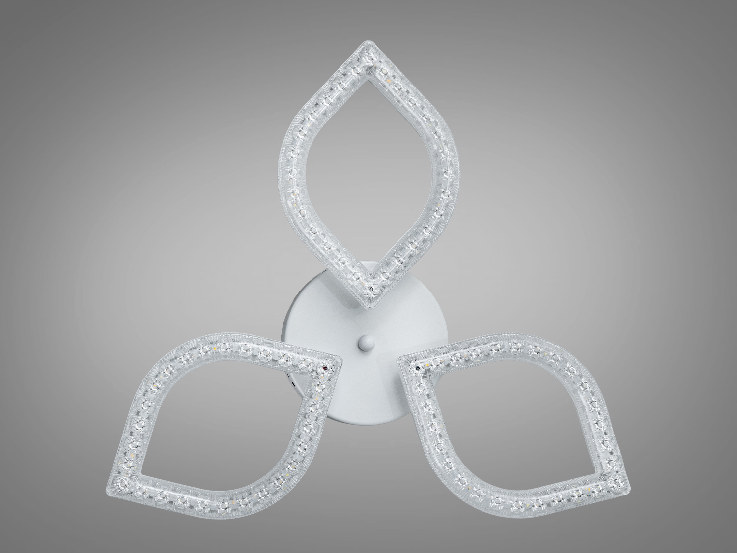 Стильний LED світильник з трьома листоподібними елементами для сучасних інтер′єрів. Висока яскравість та енергоефективність.