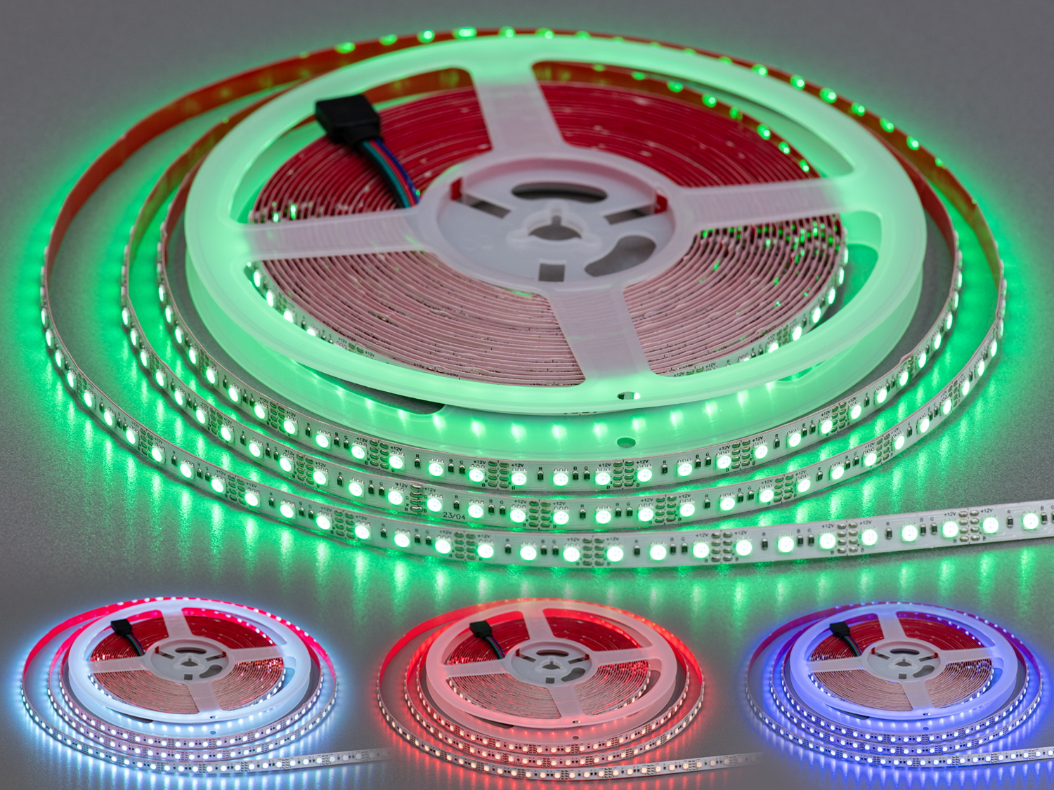 LED стрічка 12В, 108 діодів на метр, 8мм, RGB. Придбайте світлодіодну стрічку з RGB підсвіткою, яскравий приклад гармонії між технологіями, дизайном і емоцією. 