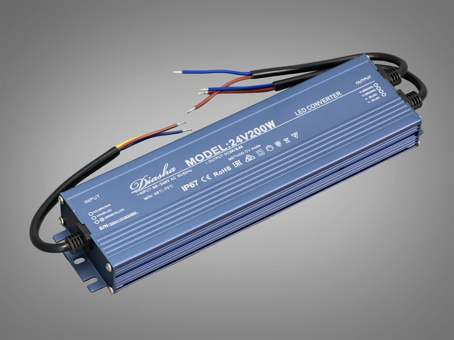 Блок живлення 24В, для підключення LED стрічки, 200Вт, 8.3А. Надійне, герметичне рішення для живлення світлодіодної стрічки з напругою 24 В.