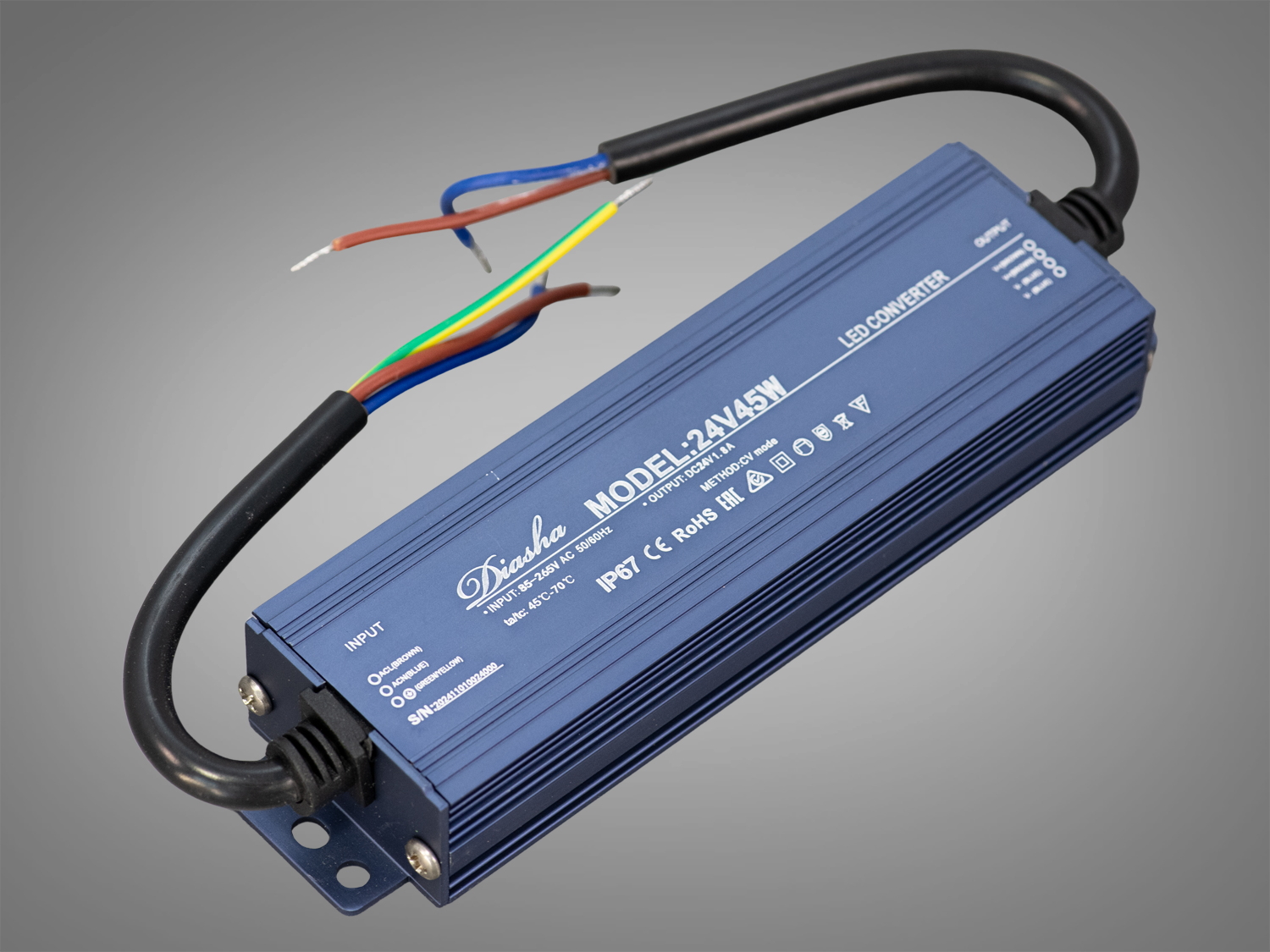 Блок живлення 24 В, для підключення LED стрічки, 45Вт, 1.88А. Зразок якісного, надійного та безшумного джерела живлення, що ідеально відповідає сучасним вимогам до LED систем.