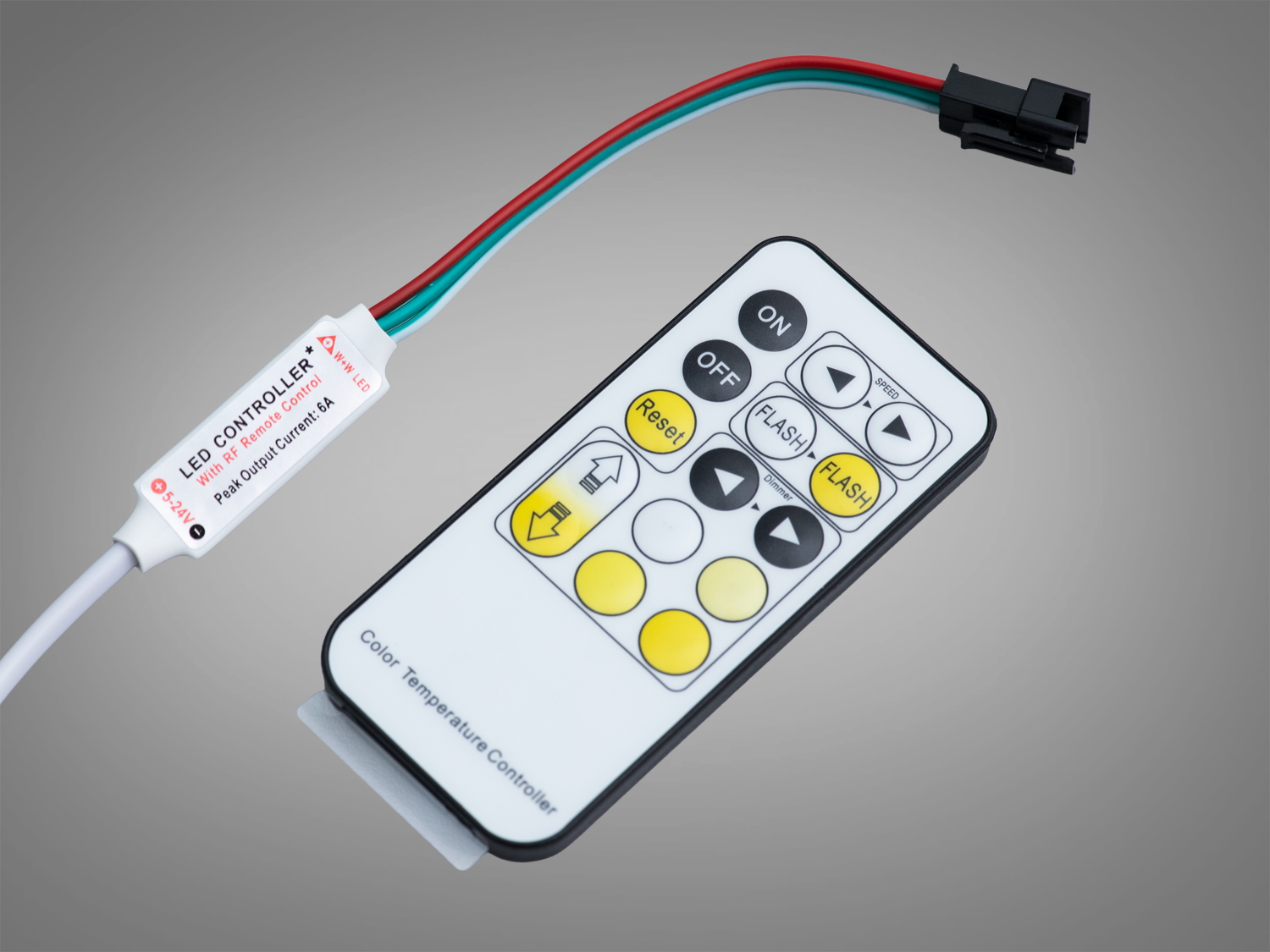 Контролер для адресної SPI LED стрічки 5–24В. Керування ефектами, яскравістю та швидкістю, підключення по однопровідній лінії даних, пульт ДК.