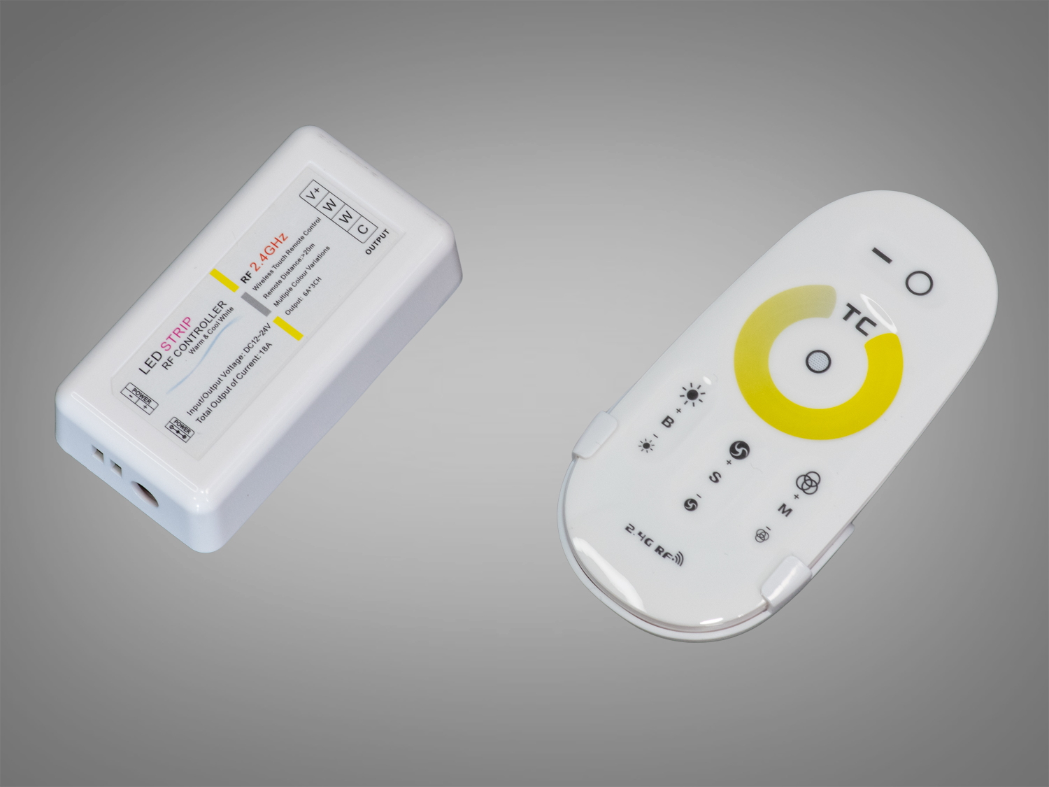 Контролер з пультом ДК для лед стрічки. Контролер PC-H15-DIM-CW-WW-RF2.4G-18A — це розумне рішення для тих, хто прагне керувати світлом інтуїтивно та без зайвих зусиль.
