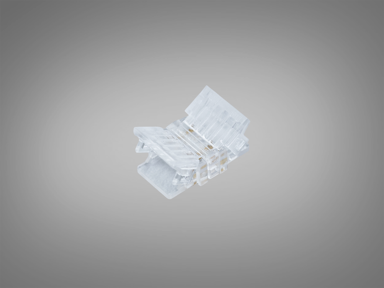 Прозорий 3-pin конектор для 8 мм адресної та COB LED стрічки. Пробивний контакт, монтаж без пайки і майже непомітний безшовний стик.