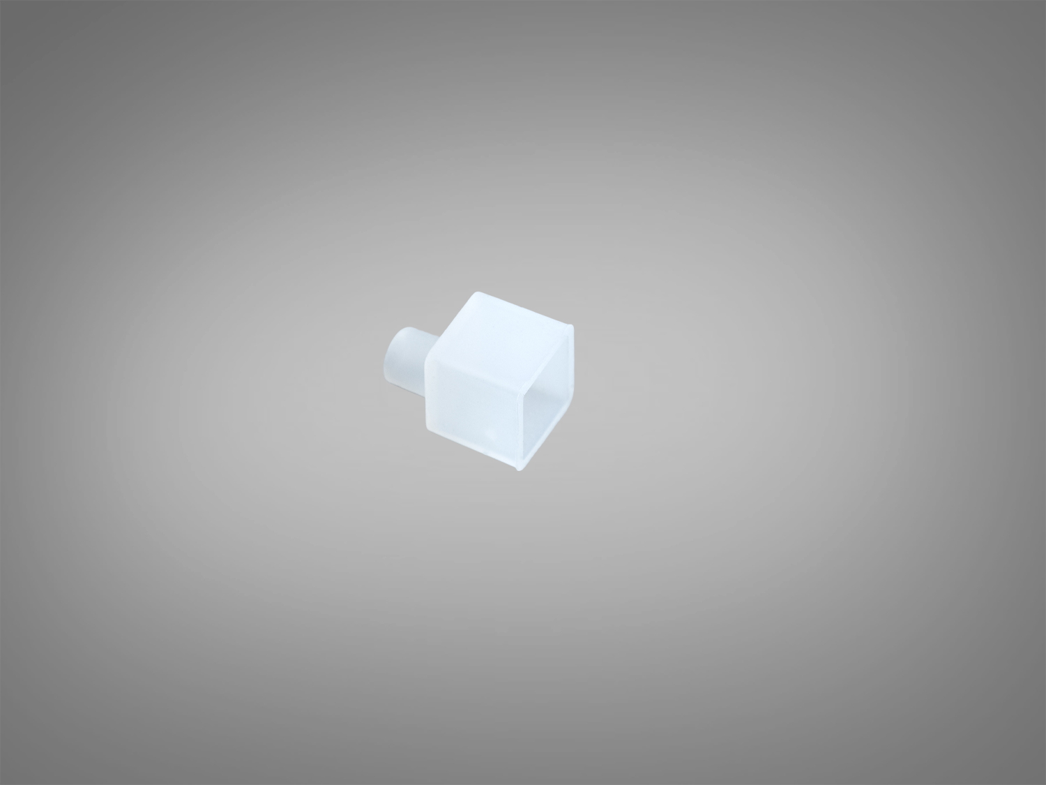 Силіконова торцева заглушка Diasha 1010 з отвором для кабелю. Акуратне завершення гнучкого силіконового профілю під LED-стрічку з базовим захистом торця.