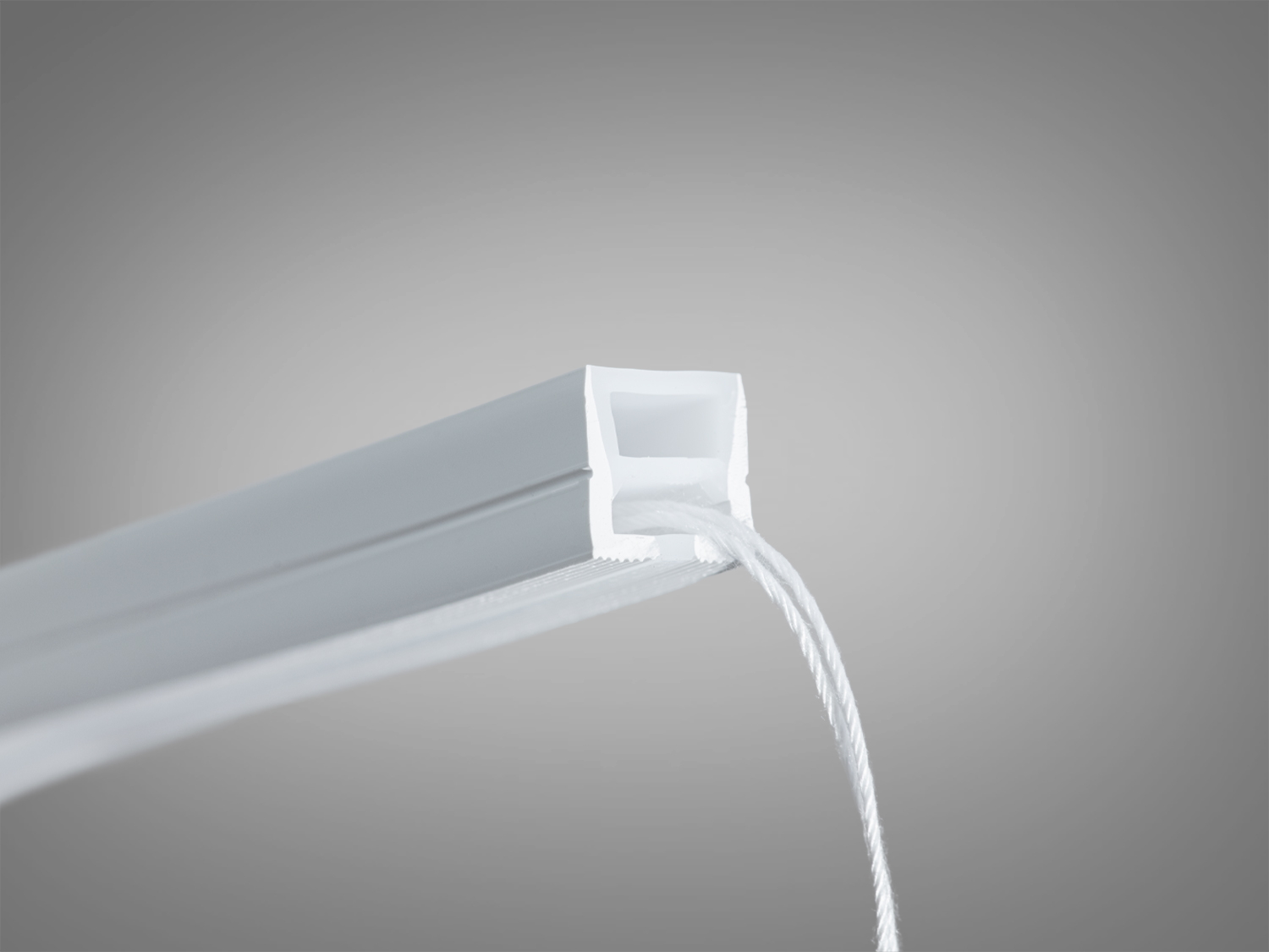 Гнучкий силіконовий профіль Diasha 1212, IP67, білий, 16×12 мм. Дві камери з окремими розсіювачами, монтаж накладний, під стрічку до 9 мм для рівномірної лінії світла.