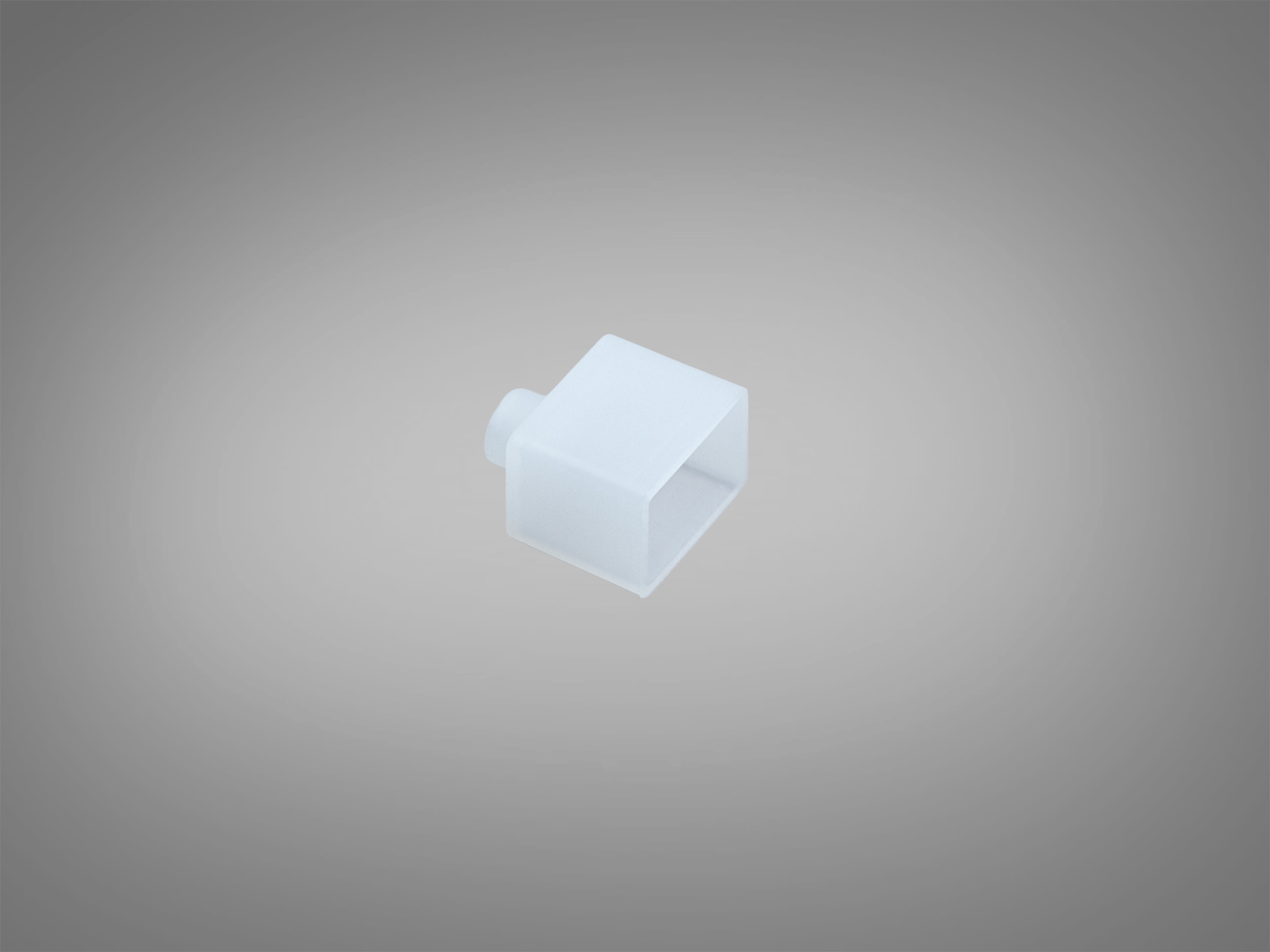 Біла силіконова заглушка з отвором для гнучкого профілю 1510. Акуратний старт/фініш лінії, організований прохід кабелю, швидка посадка без інструментів.