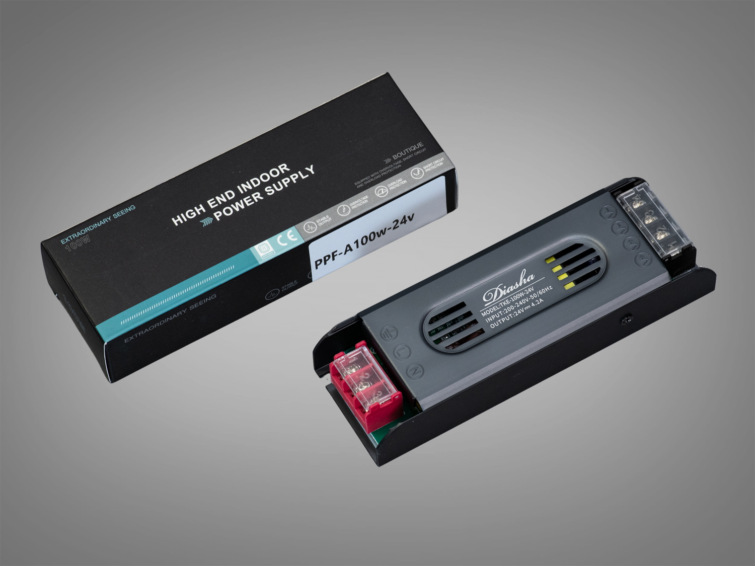 Блок живлення для LED стрічки, 24v, 100Вт, 4.1А. Надійне рішення для освітлення, яке працює безперебійно та тихо в будь-якому інтер’єрі.