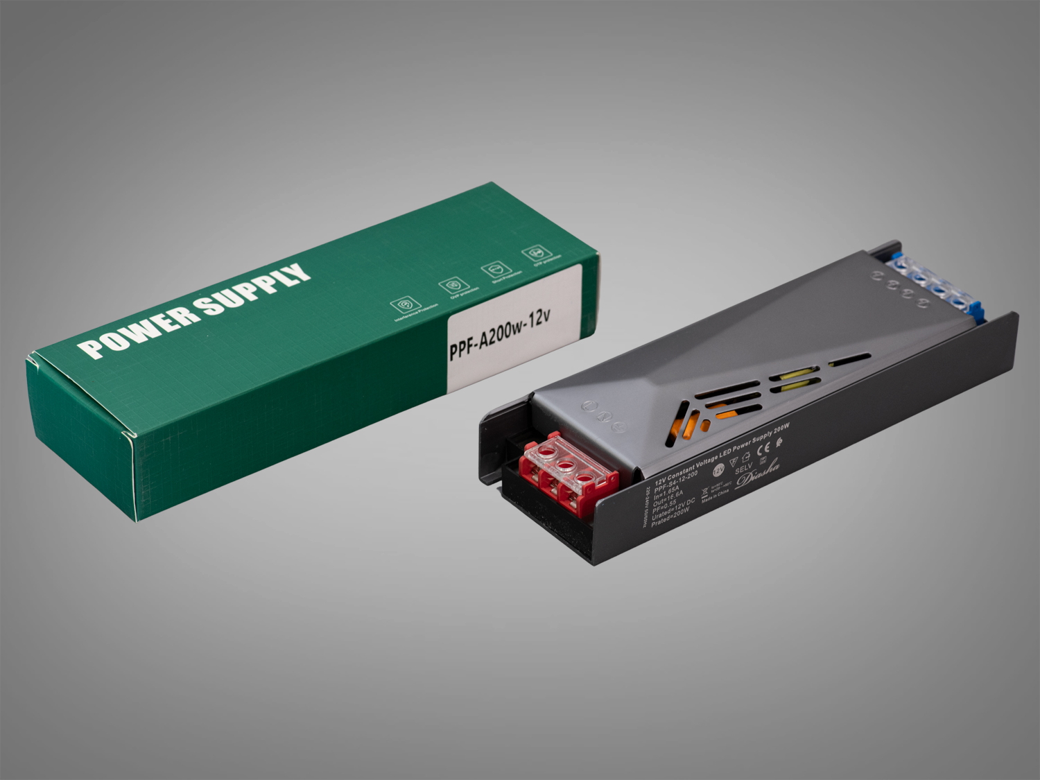 Блок живлення для LED стрічки, 12v, 200Вт, 16.66А. Високий рівень надійності гарантує, що блок живлення 12v 200w забезпечить довгу службу без втрати продуктивності.