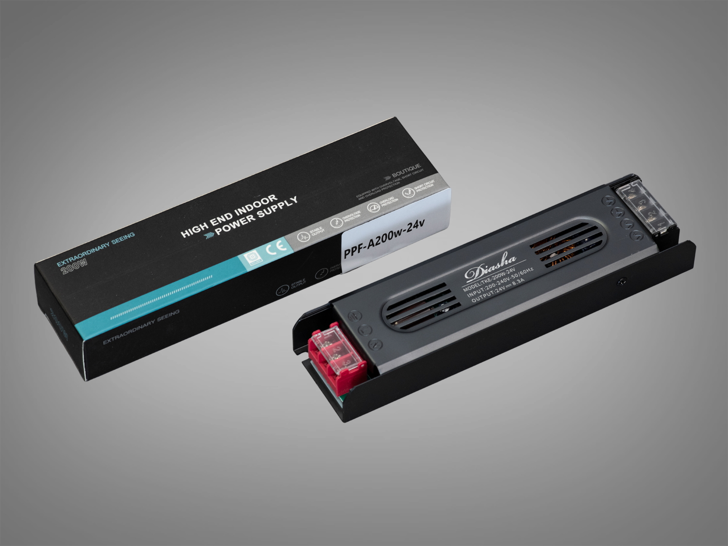 Блок живлення для LED стрічки, 24v, 200Вт, 8.33А. Ідеальне рішення для стабільного освітлення з мінімальними витратами та довготривалим ресурсом.