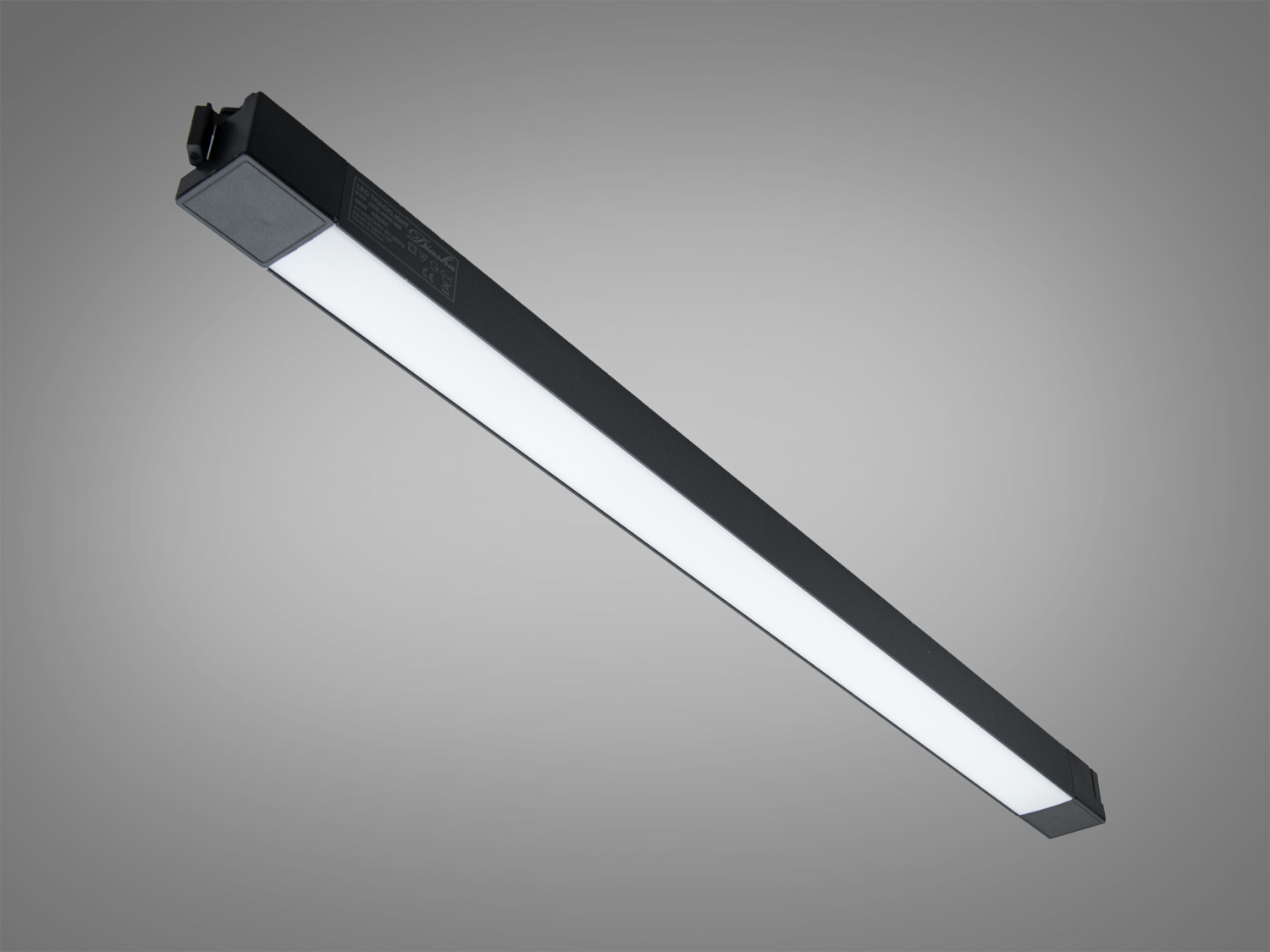 Лінійний магнітний LED світильник Diasha 34 Вт, 4000К, чорний для трекових систем 220 В. Широкий кут 120°, металевий корпус, матовий розсіювач.