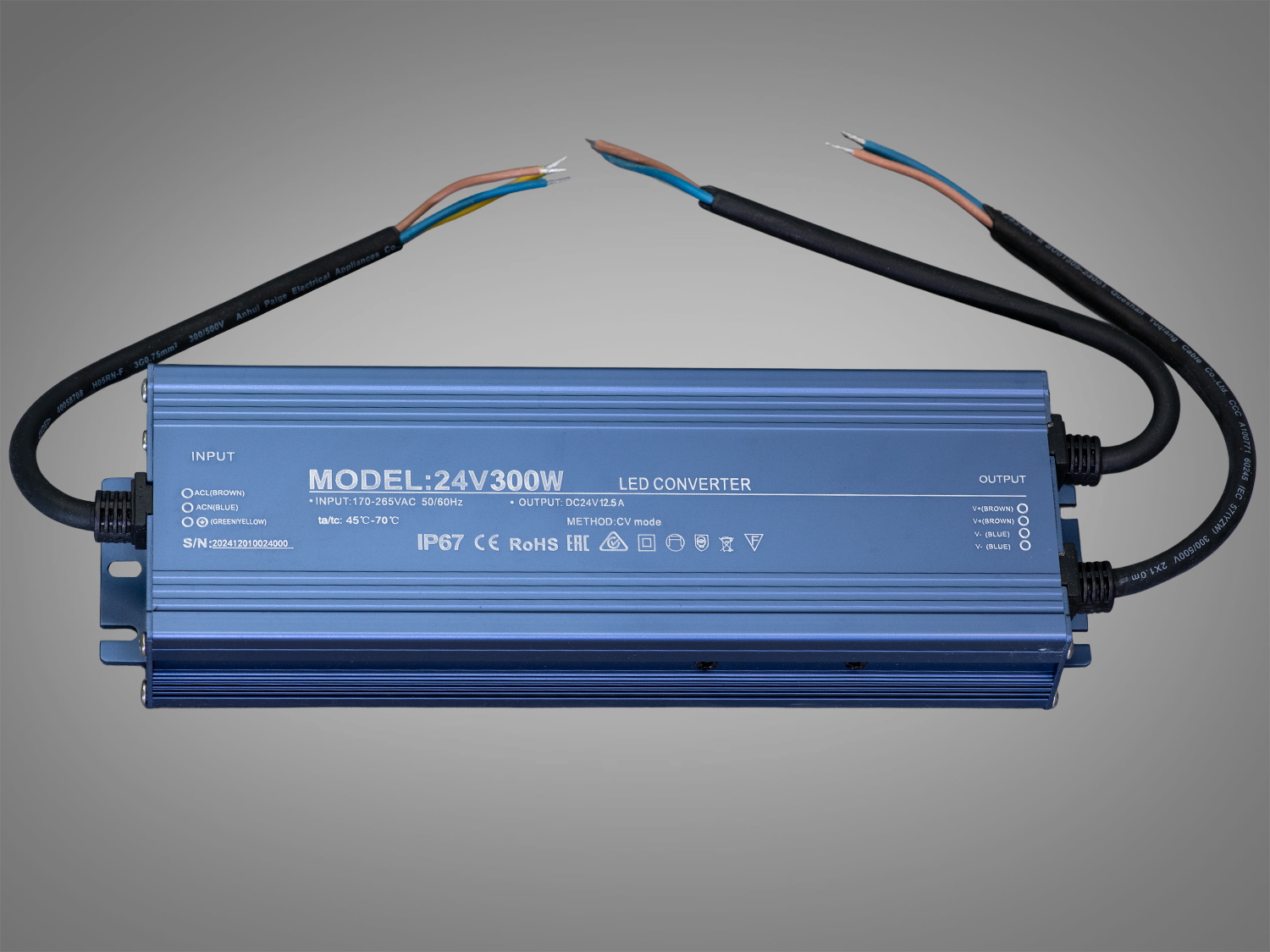 Блок живлення 24В, для підключення LED стрічки, 300Вт, 12.5А. Цей блок ідеально підходить для будь-якого проєкту освітлення, де важливі надійність і тривалий ресурс.