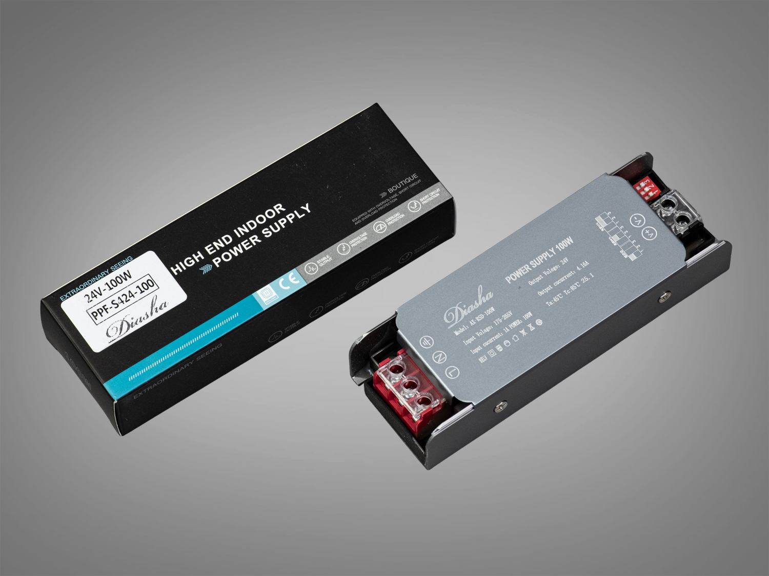 Блок живлення з плавним включенням та зміною яскравості, 24v, 100Вт, 4.1А. Це потужне, безшумне і надійне рішення з плавним запуском і функцією зміни яскравості.