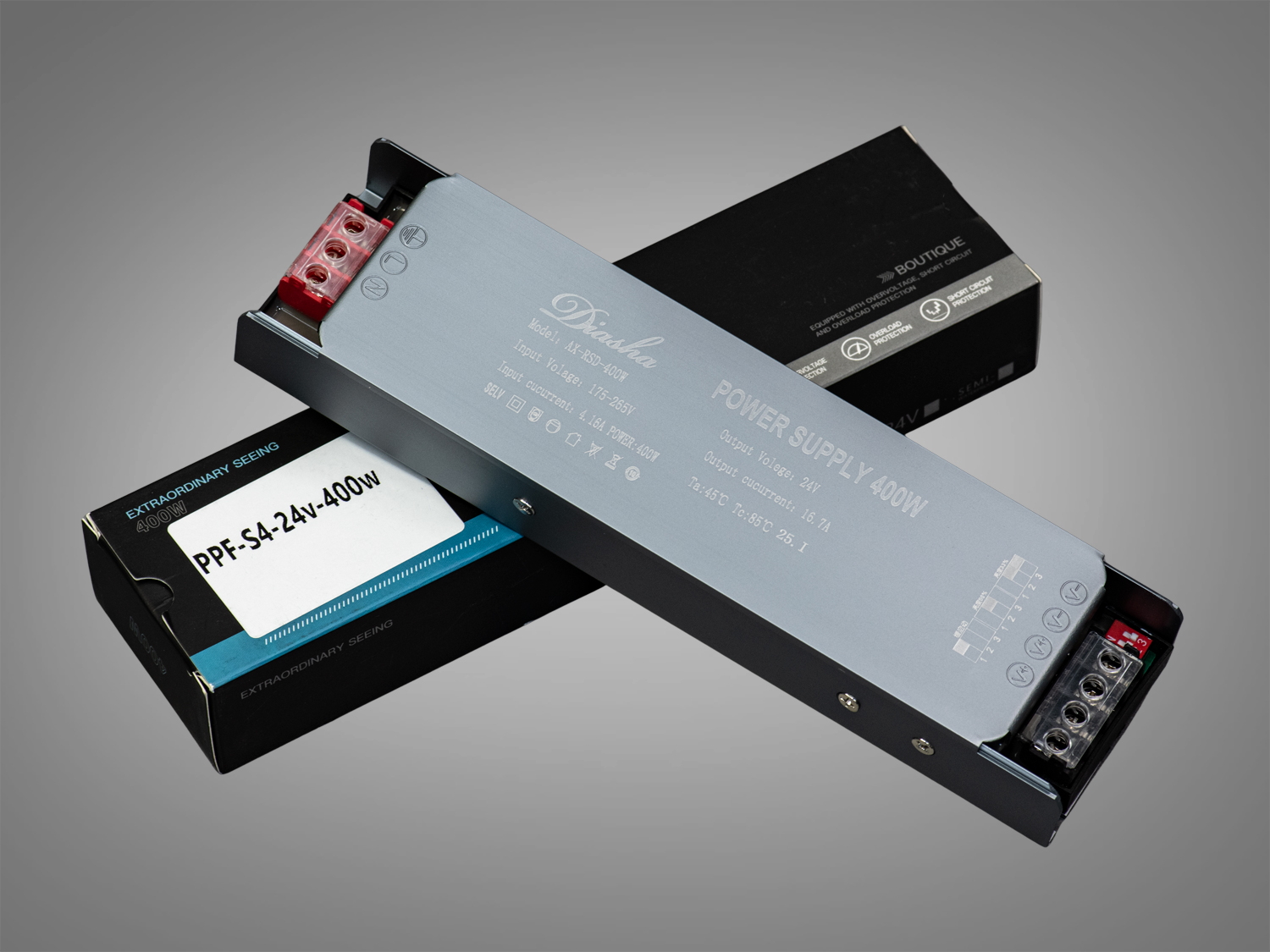 Блок живлення з плавним включенням та зміною яскравості, 24v, 400Вт, 16,66А. Це надпотужний, безшумний і стабільний пристрій для живлення LED стрічок.