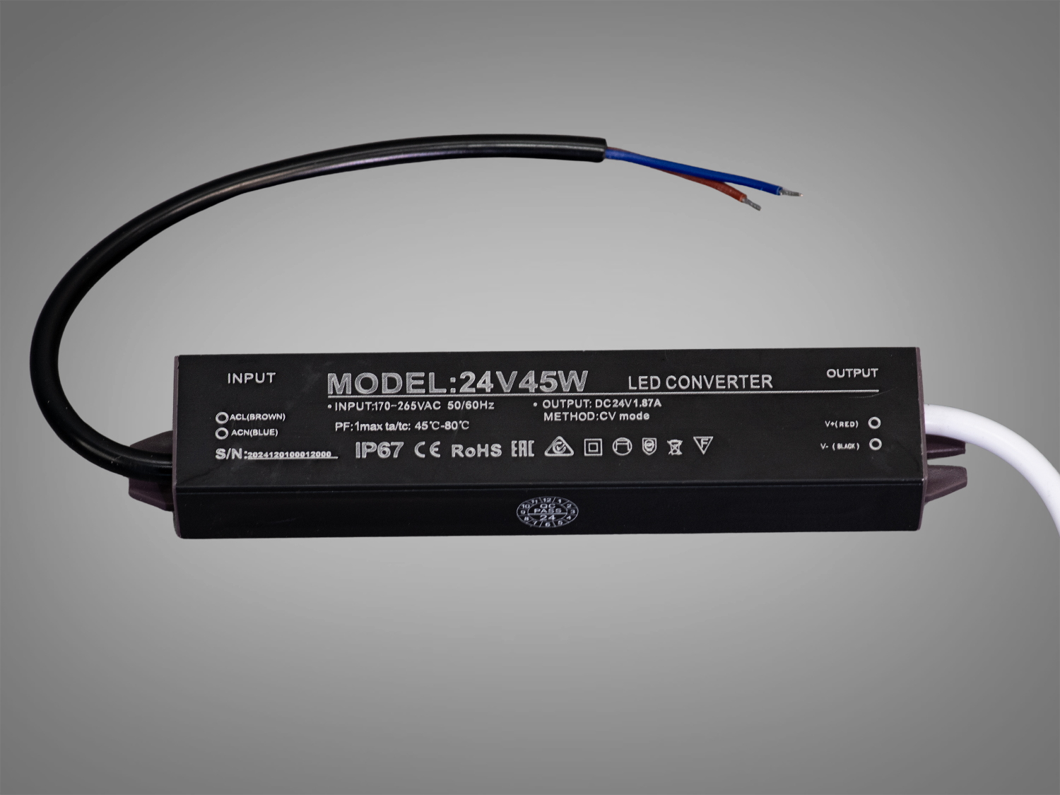 Ультратонкий блок живлення 24В, 48Вт, 2А, герметичний. Це інноваційний керований блок живлення, створений для найвибагливіших рішень у галузі LED освітлення.