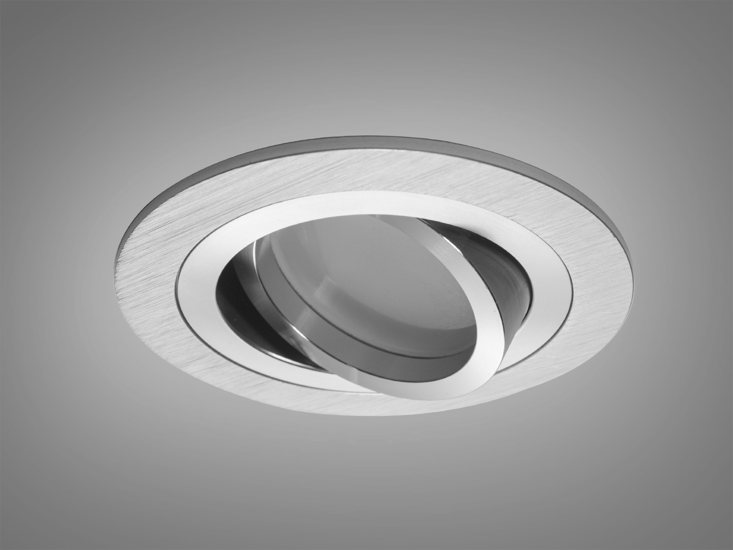 Стриманий, гармонійно збалансований, алюмінієвий поворотний круглий точковий світильник, серія 
