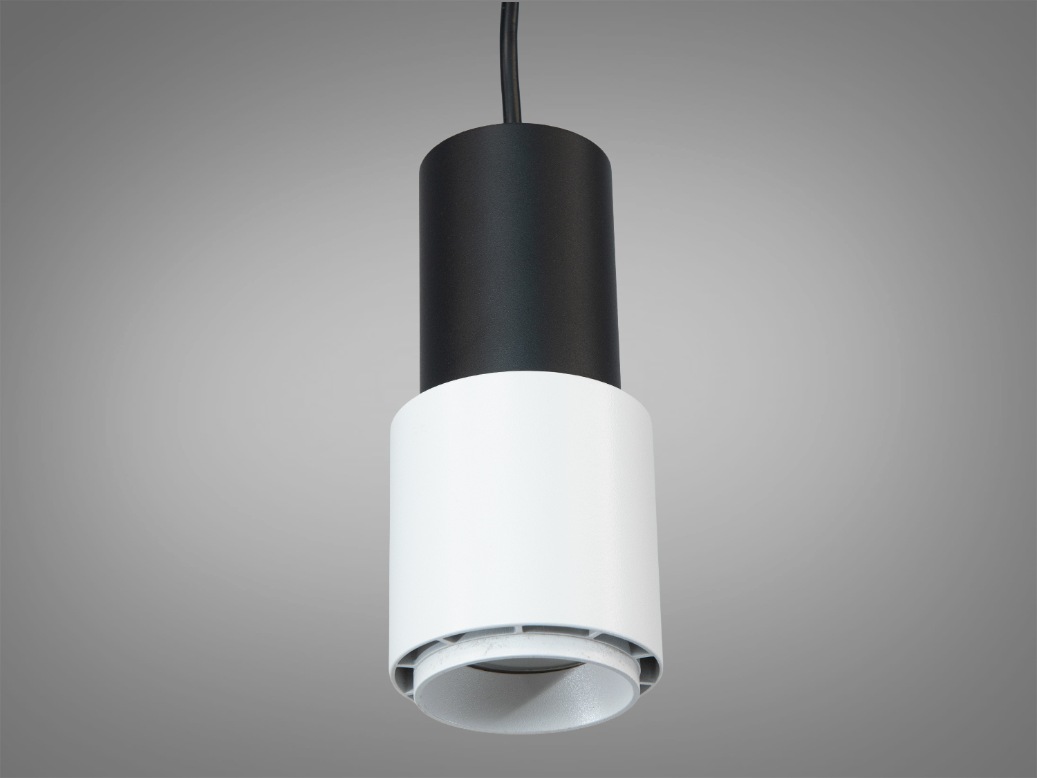 Підвісний світильник-туба Diasha, білий+чорний, під патрон GU10. Сфокусоване акцентне світло для кухні, вітальні, вітрин і комерційних просторів.