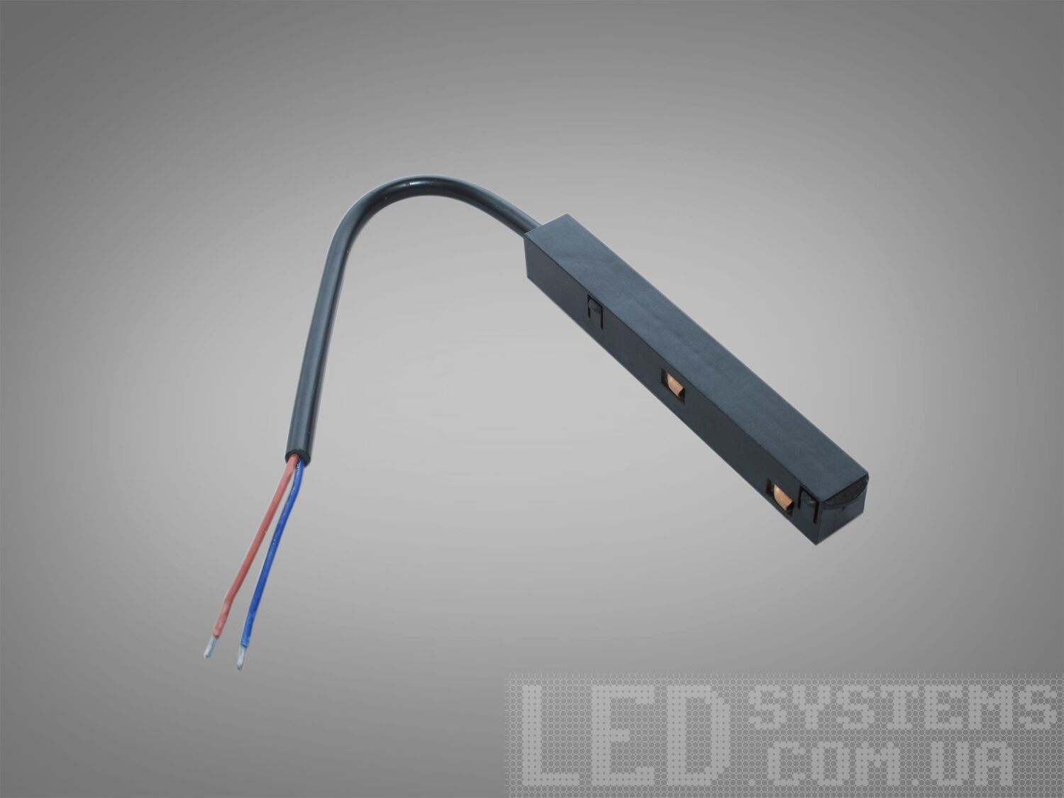 Конектор живлення для магнітної трекової системи. Застосовується при поєднанні двох розділених ділянок системи між собою. Застосовується з шинопроводом 20-ї та 35-ої серій.