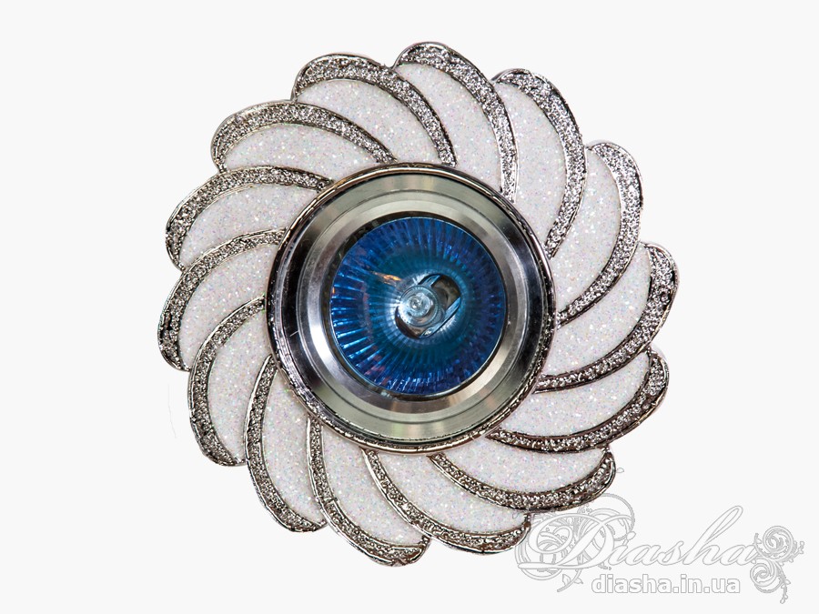 Цей гіпсовий точковий світильник є справжнім шедевром декоративного освітлення. Він вирізняється своєю ніжною та витонченою формою, нагадуючи квітку з пелюстками, які ніби шар за шаром розгортаються довкола світлового центру. Кожна 