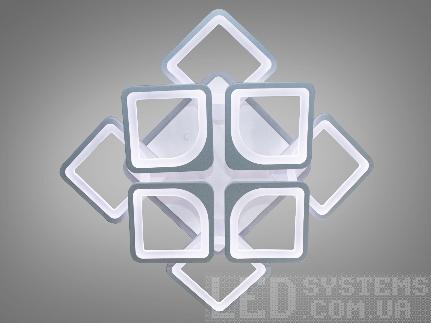 Стильна LED люстра для спальні з підсвічуванням, диммером, з пультом підходить на площу приміщення приблизно 23кв.м.
Світлодіодна люстра має кілька режимів: холодний 6000К, нейтральний 4100К, теплий 3200К, кольорове підсвічування, суміщений режим &ndash; будь-яке основне світло плюс будь-який колір світлодіодного підсвічування. Регулювання яскравості люстри від 5 до 100% відбувається за допомогою пульта дистанційного керування, що входить до комплекту.
Люстра світить яскраво, але не сліпить за рахунок матеріалу &ndash; акрилу, до того ж цей матеріал дуже міцний &ndash; його важко зашкодити. Застосовується для невеликого залу, вітальні, кухні, спальні, їдальні, дитячої, тому що відсутні елементи, що б'ються. Кріпиться до підвісних, натяжних, звичайних стель.