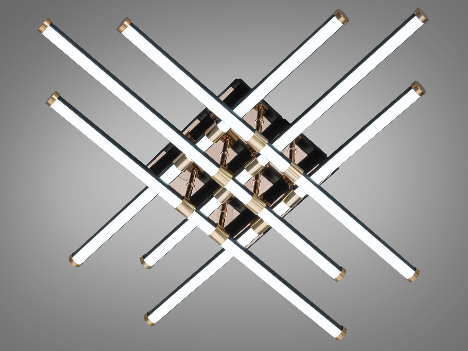 Потолочна LED люстра Diasha чорна 80 Вт забезпечує рівномірне освітлення до 14 м² з сучасним дизайном та зручним керуванням.