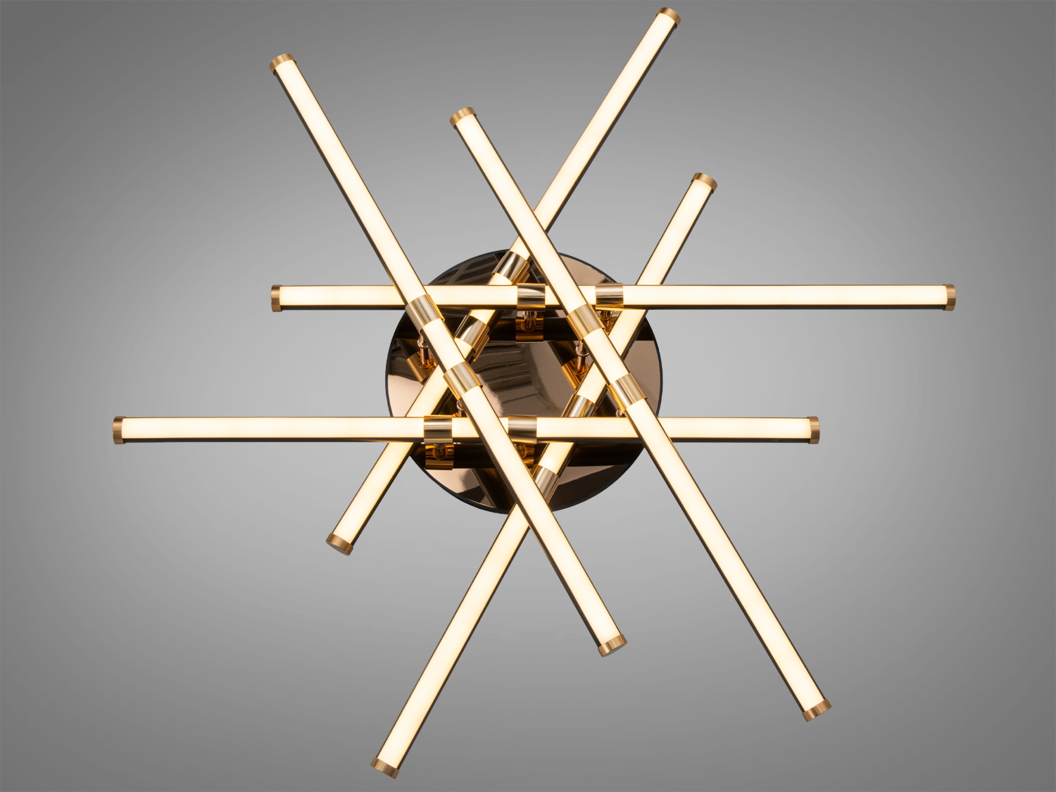 Світлодіодна стельова люстра Diasha чорна 80 Вт для кімнат до 14 м² з геометричним дизайном та рівномірним освітленням.