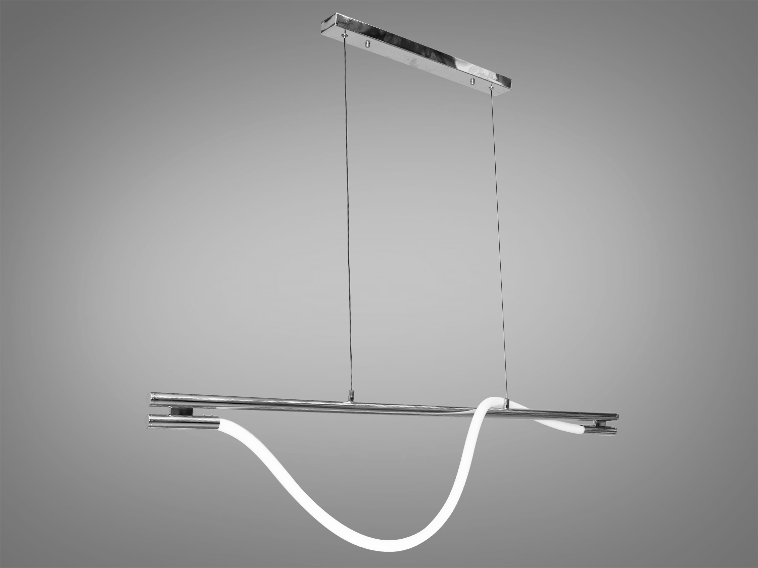 Світлодіодна люстра-шланг над обіднім столом із модним оригінальним дизайном із серії 