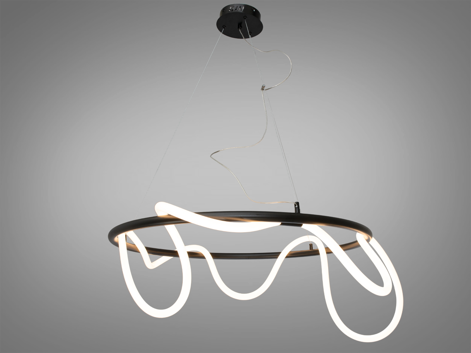 Підвісна LED люстра шланг для арт-просторів із модним оригінальним дизайном із серії 