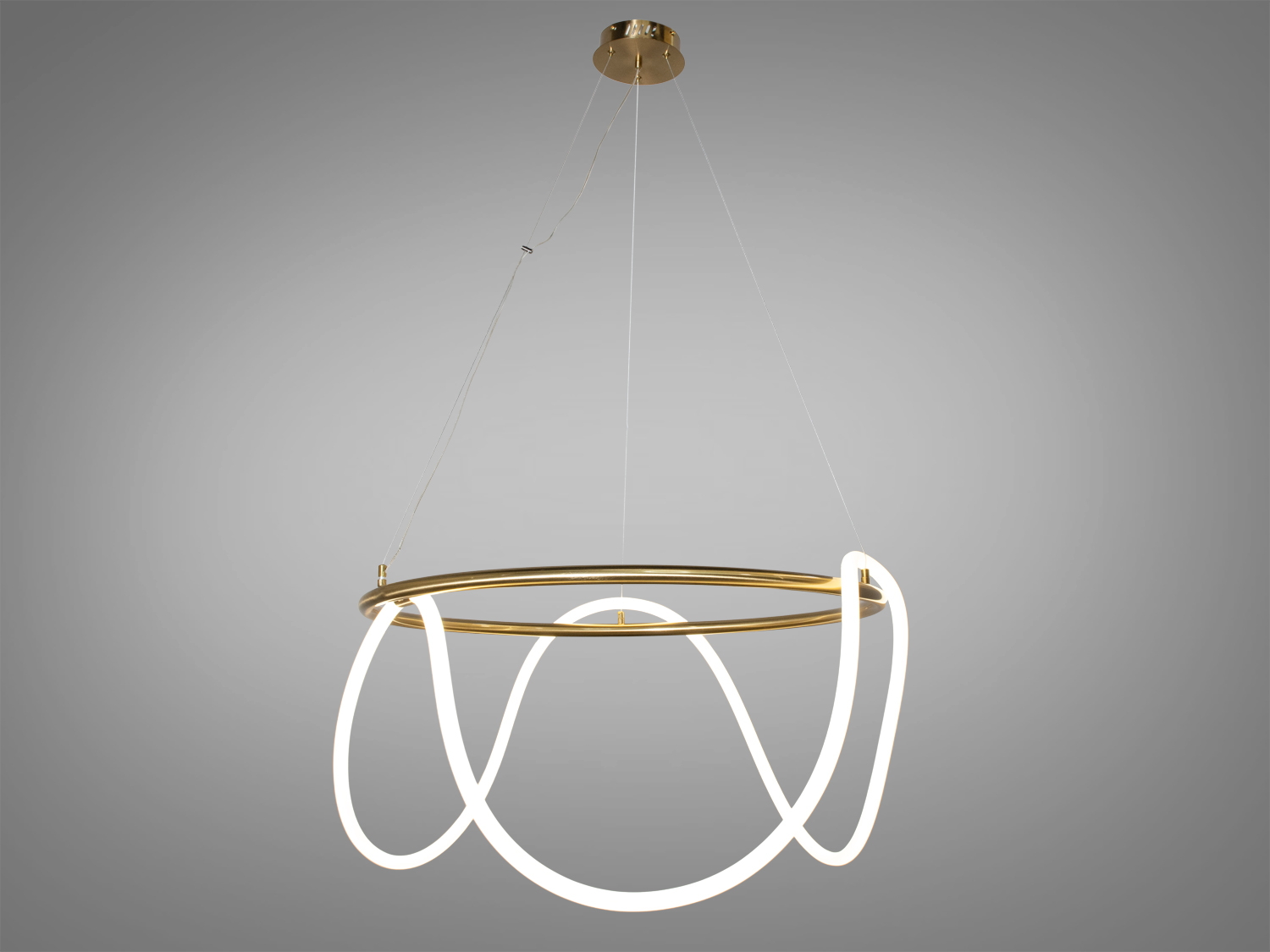 Світлодіодна люстра Ropelight бронза 48Вт — стильний вибір для освітлення арт зон і віталень.