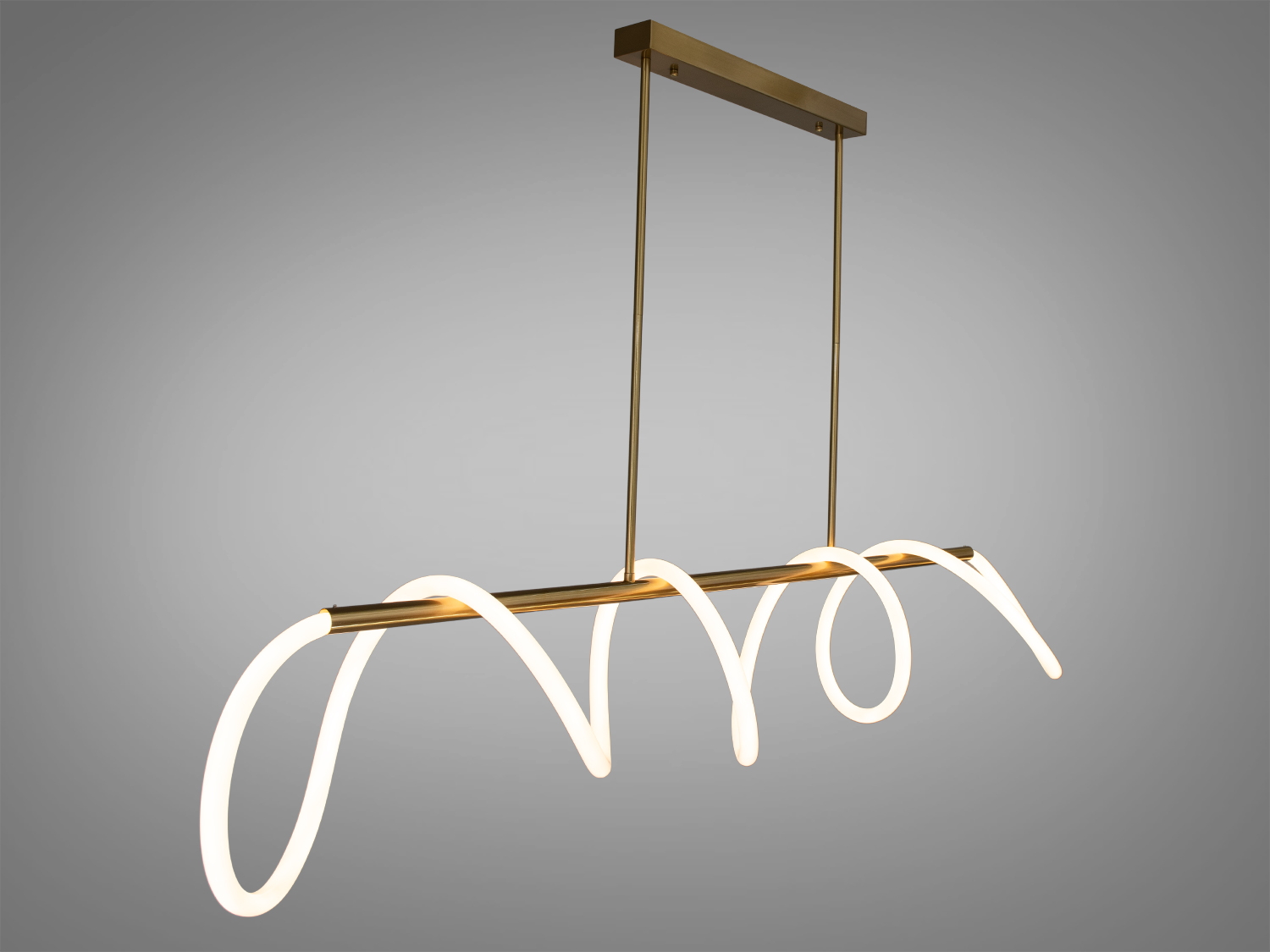 Стильна світлодіодна люстра шланг на кухню з модним оригінальним дизайном із серії 