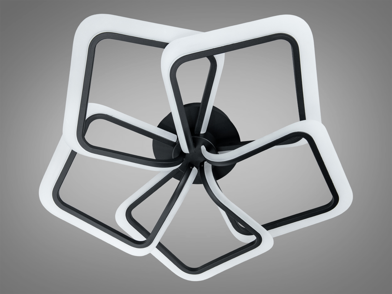 Потолочна LED люстра Diasha WG5146 чорна 130 Вт з пультом і димером для регулювання яскравості та кольору світла. Ідеальна для сучасних інтер′єрів.