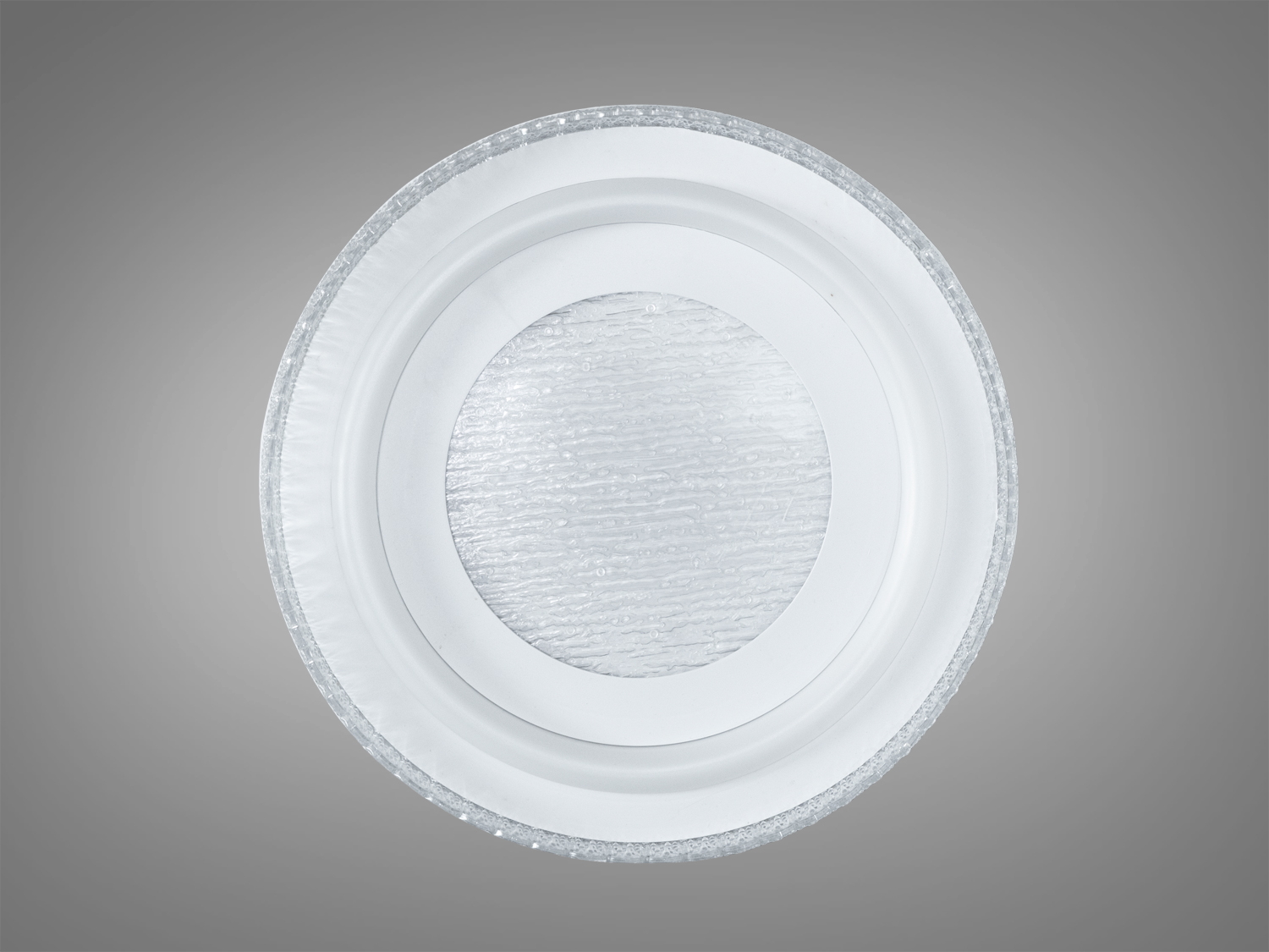 Потолочний світильник Diasha WG5156AWH білий з текстурованим склом і LED підсвічуванням для рівномірного м′якого освітлення сучасних інтер′єрів.