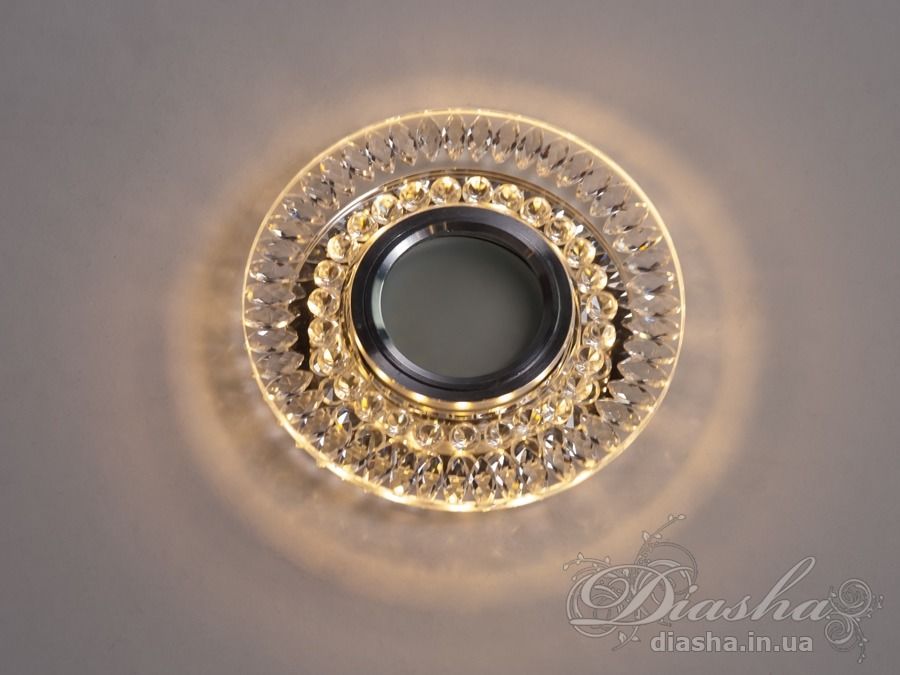 Кришталевий точковий світильник з LED підсвічуванням від ТМ «Діаша» — стильний і функціональний вибір для сучасного інтер′єру.