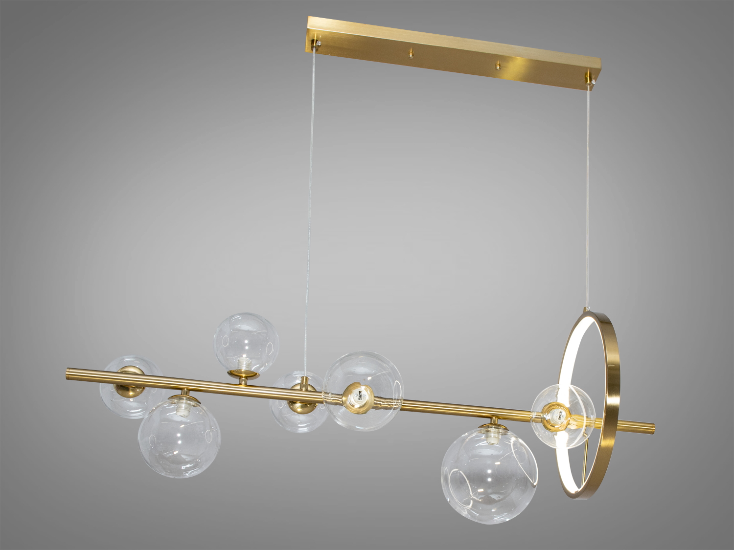 Люстра Loft на 7 ламп з LED підсвічуванням для кухні або як можна зустріти частіше 